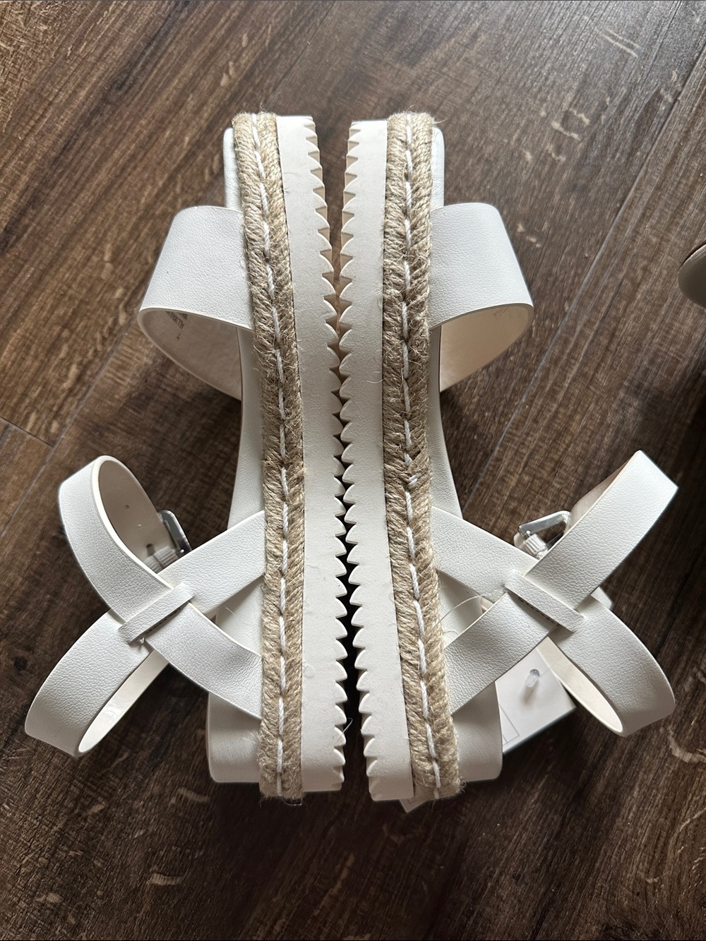 a new day White Espadrille Platform Ankle-Strap Sandals - Picture 2 of 6